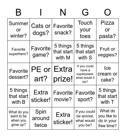 BINGO Card