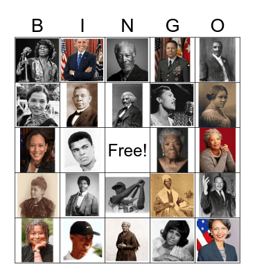 Black History Month - Game 1 Bingo Card
