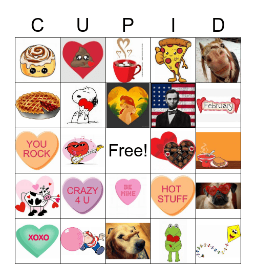 CUPID Bingo Card