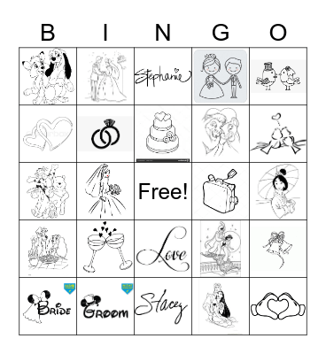 Stephanie's Wedding Shower Bingo Card