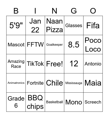 Tysons Birthday Bingo Bonanza Bingo Card