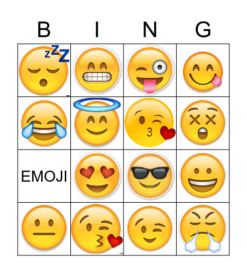 EMOJI BINGO Card