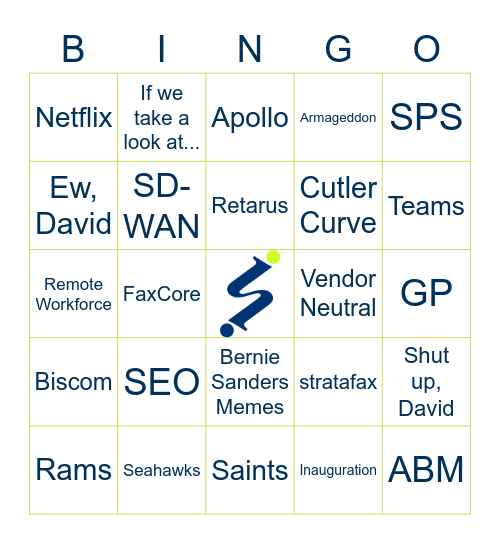 IIS All Company Meeting | 2021 Bingo Card
