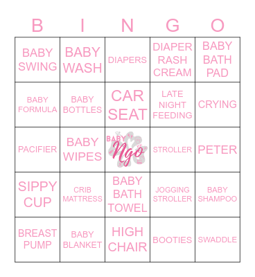 Baby Ngo Bingo Card