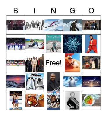 Winter Wonderland Bingo Card