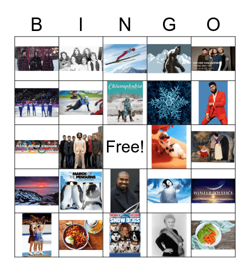 Winter Wonderland Bingo Card