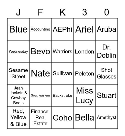 Bingo Card