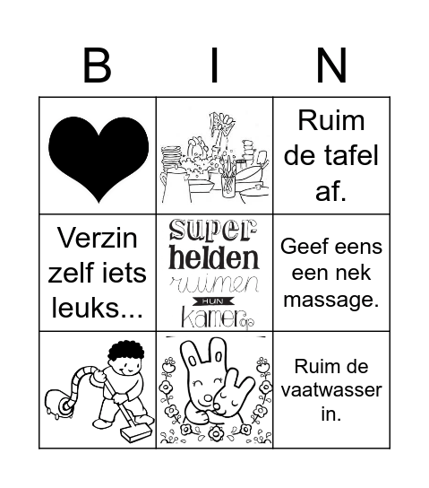 Help je ouders de lockdown door! Bingo Card