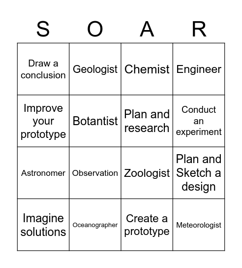 Science Review Part 1 Bingo Card