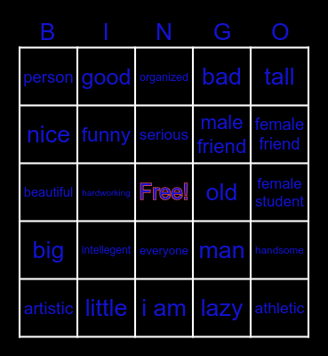 spanish Bingo Card