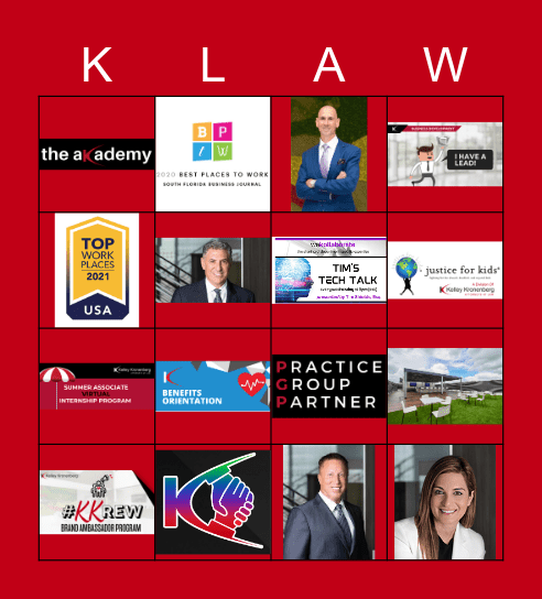 KKLAW Bingo! Bingo Card