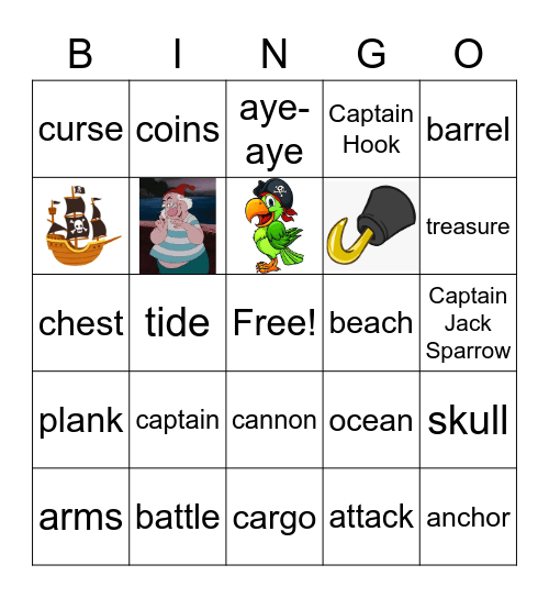 Pirate's Life for Me Bingo Card