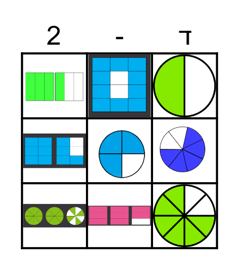 זיהוי שברים Bingo Card