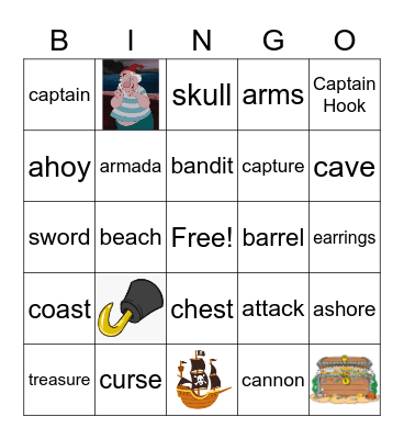 Pirate's Life for Me Bingo Card