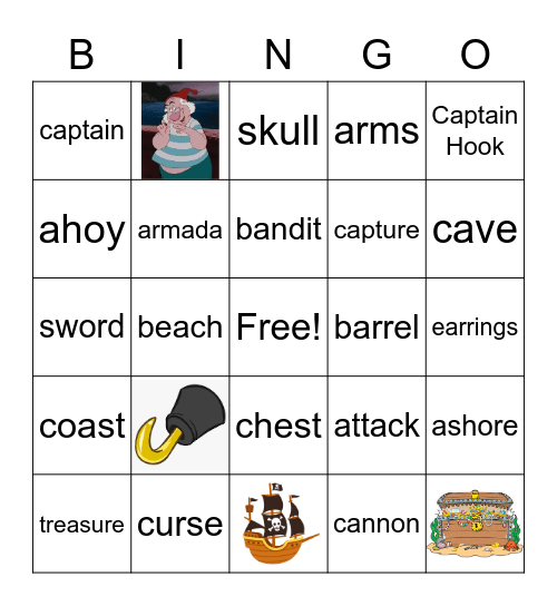 Pirate's Life for Me Bingo Card