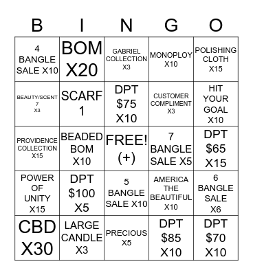 JANUARY BINGO Card