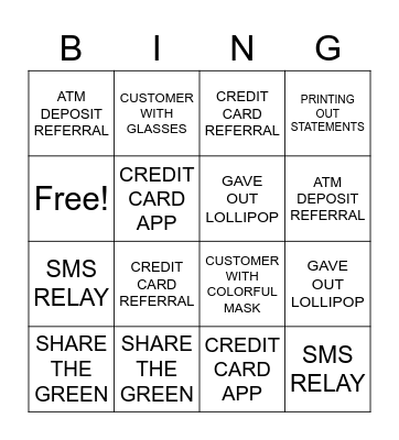 GREEN FRIDAY Bingo Card