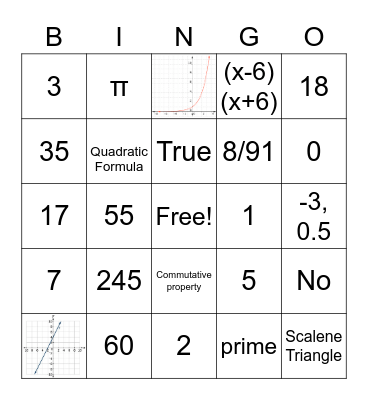 * Math Bingo! * Bingo Card