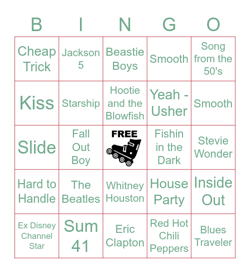Mikey Needleman Band Music Game Night 2 Bingo Card