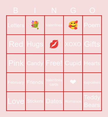 Valentine's Bingo :) Bingo Card