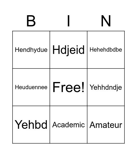 Spelling unit 10 Bingo Card