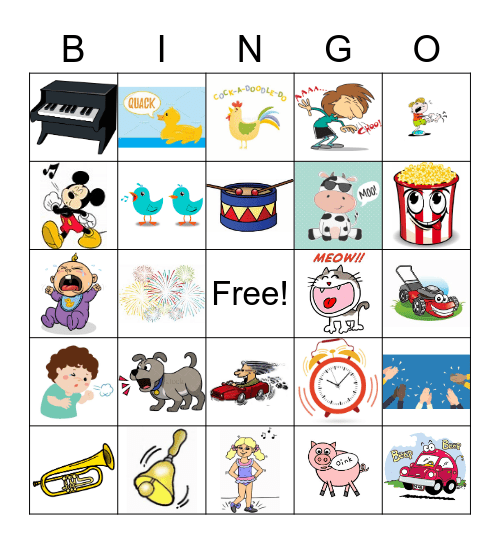 Everyday Sounds Bingo Card