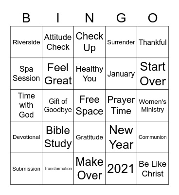 New Year New You Bingo Card
