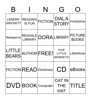 FAMILY LITERACY BINGO Card