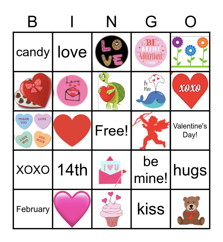 Valentine's Day Bingo Card