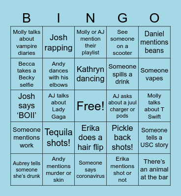 Birthday Bingo Card