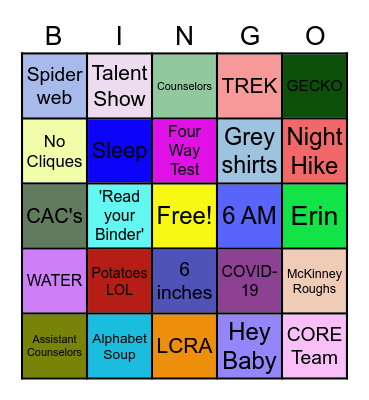 RYLA BINGO Card