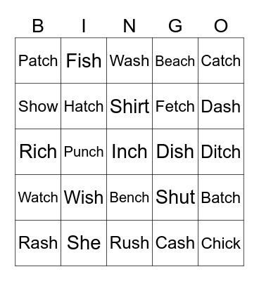 Bingo! Bingo Card