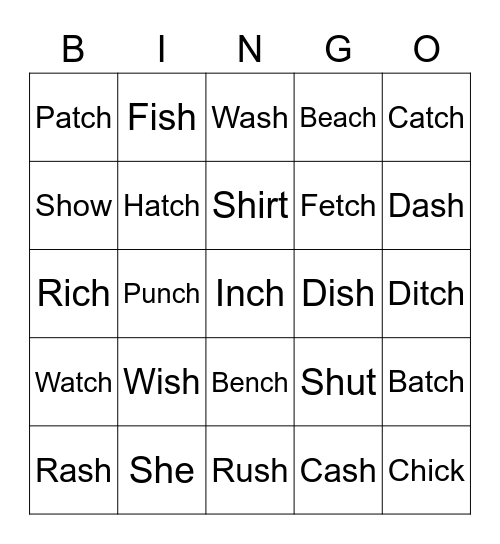 Bingo! Bingo Card