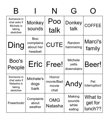 Cabal Bingo Card