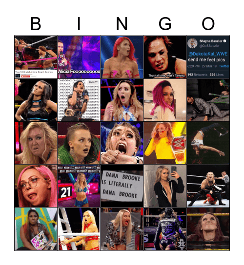 Taima Bingo - Women's Royal Rumble Bingo Card