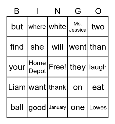BINGO! Bingo Card