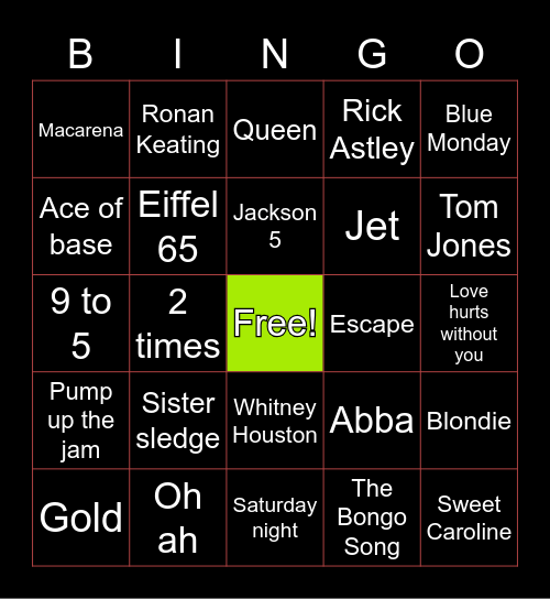 WINOS BINGO Card