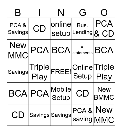 Nutmeg Bingo Card