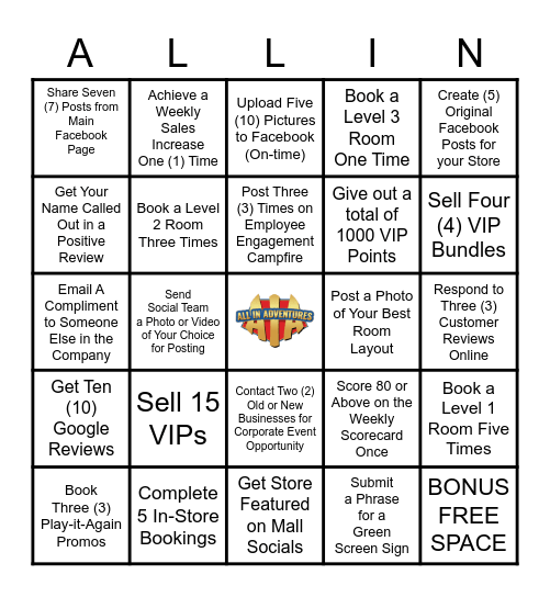 AiA Bingo - April 2021! Bingo Card