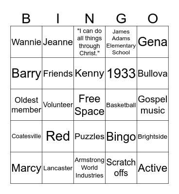 Celebrating Eveyln's 82nd Birthday!! Bingo Card