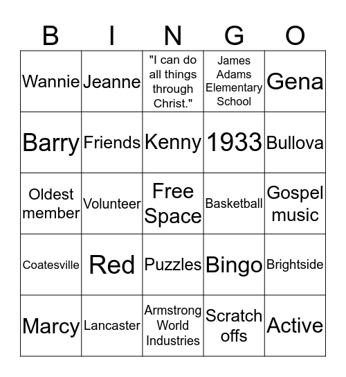 Celebrating Eveyln's 82nd Birthday!! Bingo Card