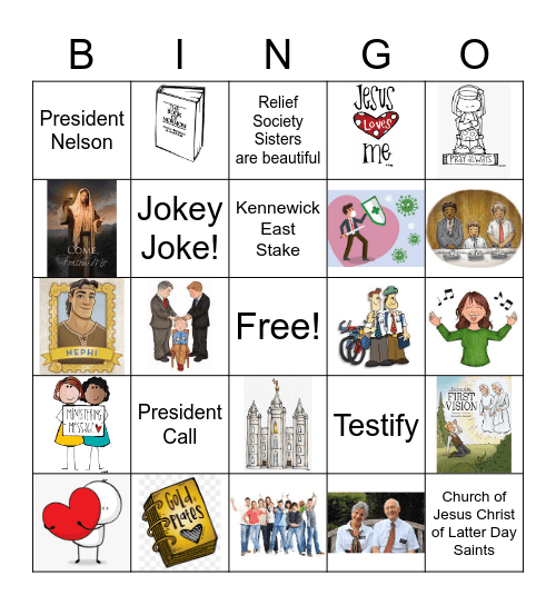 Stake Conference Bingo Card