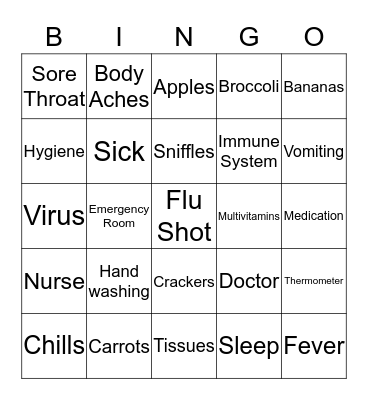 The Flu and You! Bingo Card