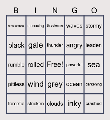 Catch A Lot Bingo Card