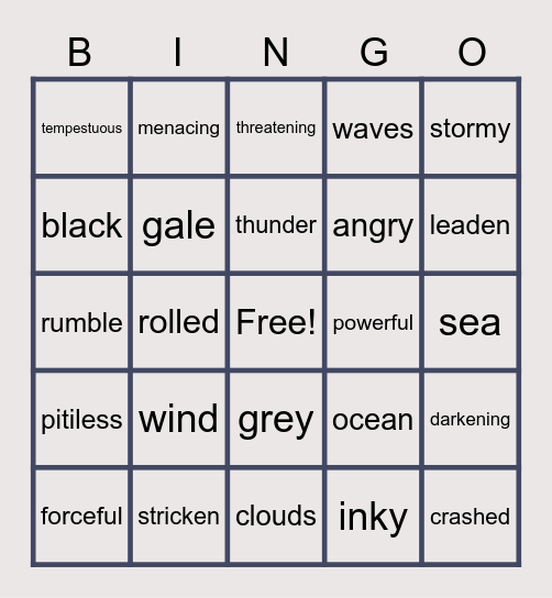Catch A Lot Bingo Card