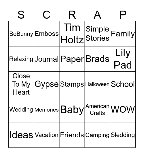 F.R.O.G Retreat Bingo Card