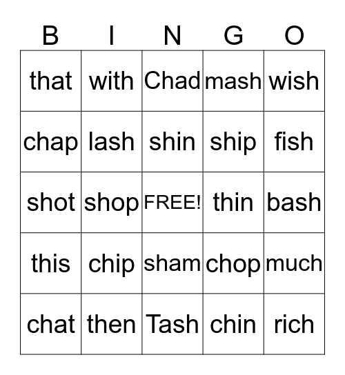 Ty's Bingo Card