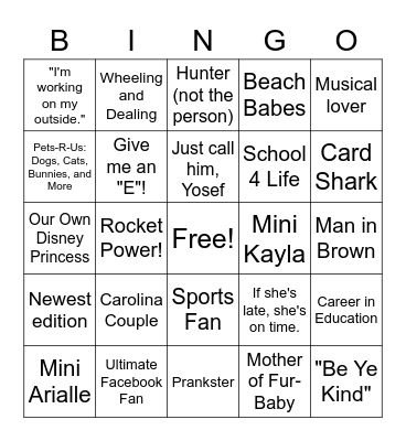 Christmas Bingo Card