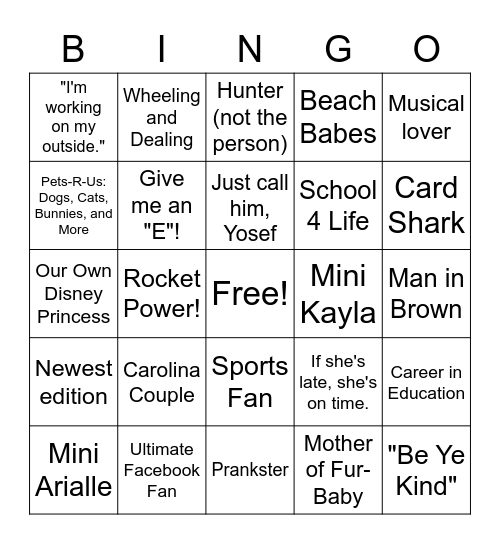 Christmas Bingo Card