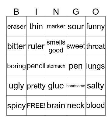 Review BINGO Card